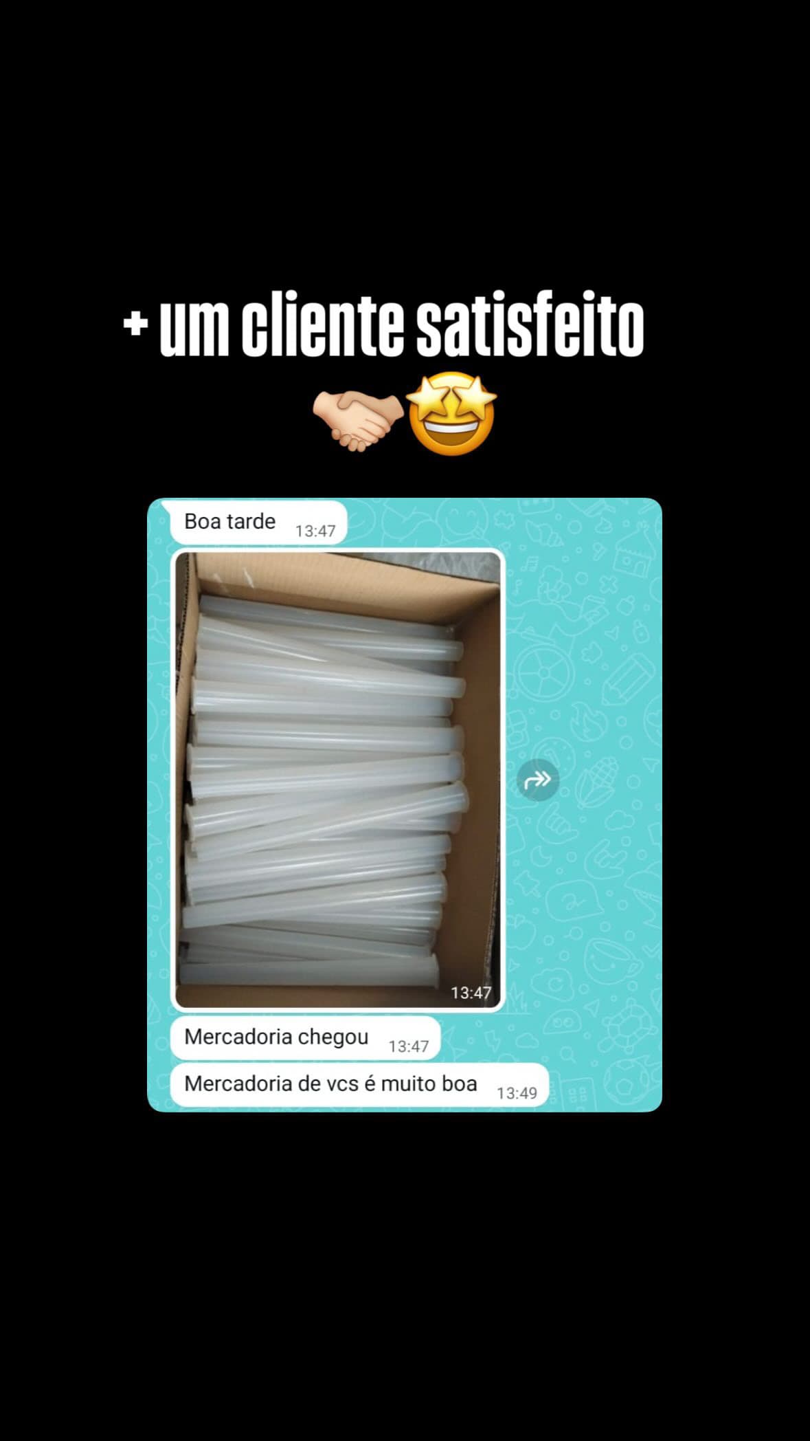 Cliente satisfeito — mercadoria de qualidade chegou